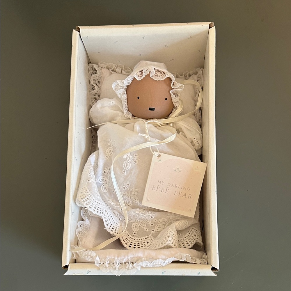 My Darling Bébé Bear Doll. Ceramic.  Hand painted.